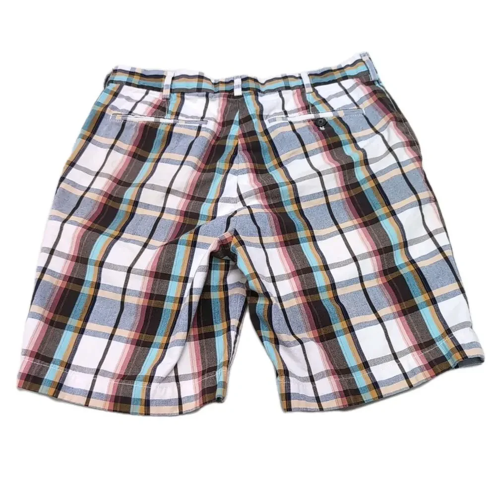 Jack Spade Shorts Men's‎ Size 30 Multicolor Plaid Chino Cotton 8 inch Inseam
